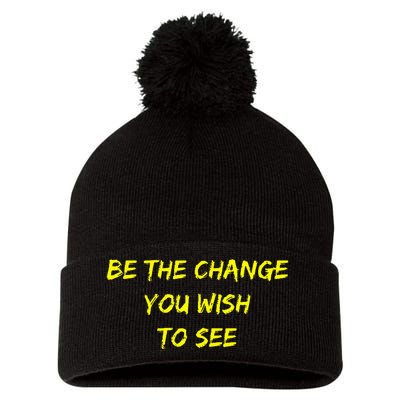 Be The Change Pom Pom 12in Knit Beanie