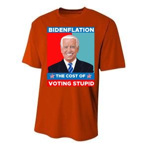 Bidenflation The Cost Of Voting Stupid Funny Joe Biden Performance Sprint T-Shirt