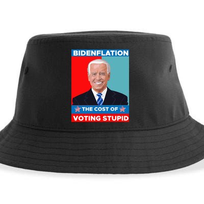 Bidenflation The Cost Of Voting Stupid Funny Joe Biden Sustainable Bucket Hat