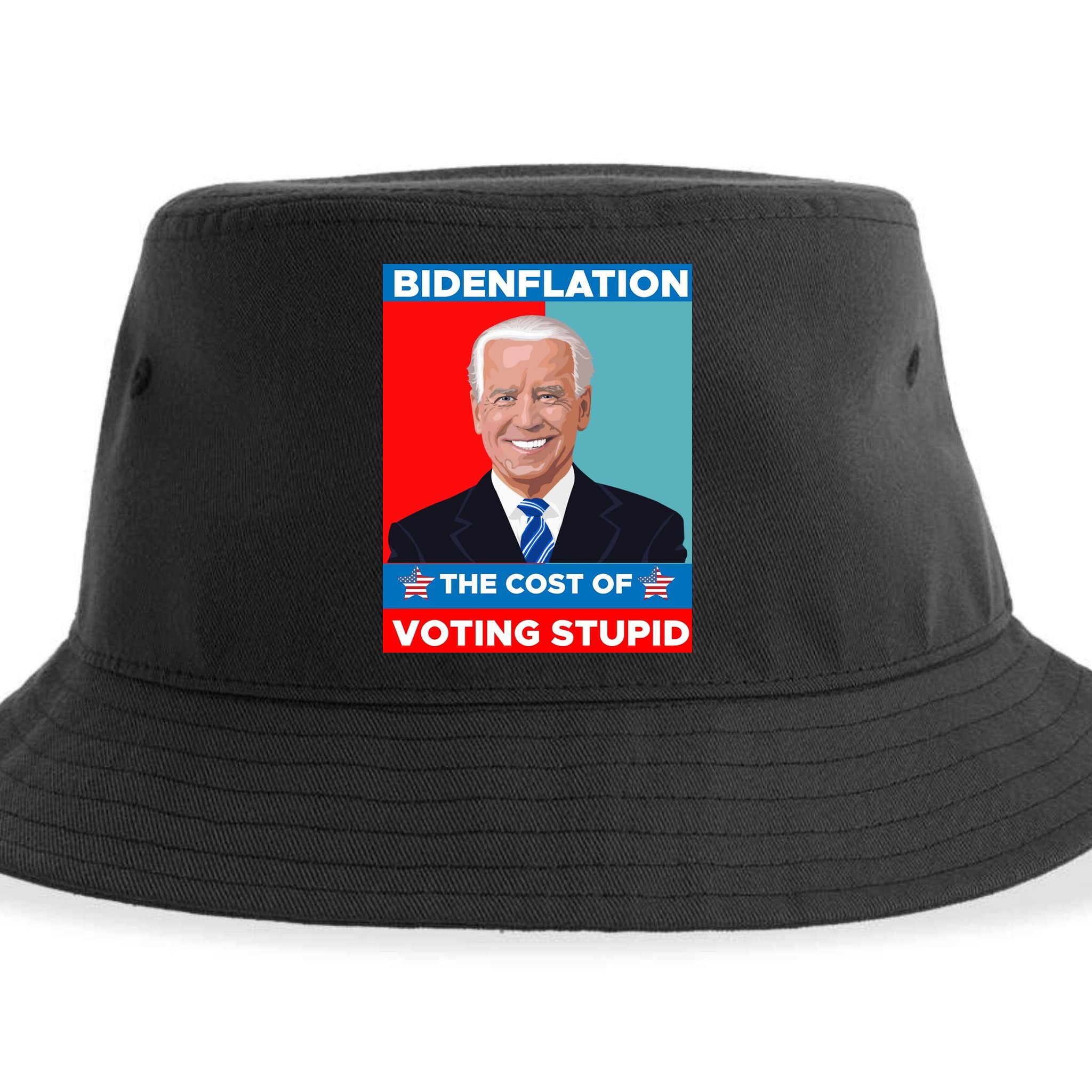 Bidenflation The Cost Of Voting Stupid Funny Joe Biden Sustainable Bucket Hat