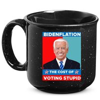Bidenflation The Cost Of Voting Stupid Funny Joe Biden 15oz Campfire Ceramic Mug