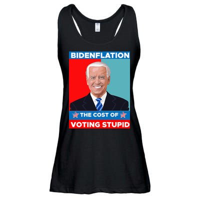 Bidenflation The Cost Of Voting Stupid Funny Joe Biden Ladies Essential Flowy Tank