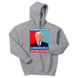 Bidenflation The Cost Of Voting Stupid Funny Joe Biden Kids Hoodie