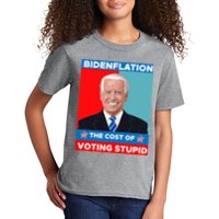 Bidenflation The Cost Of Voting Stupid Funny Joe Biden Kids T-Shirt