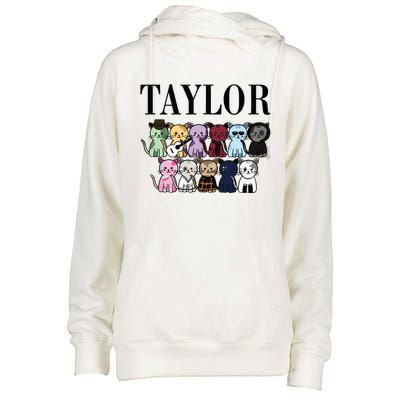 Birthday Taylor Cat Lover Womens Funnel Neck Pullover Hood