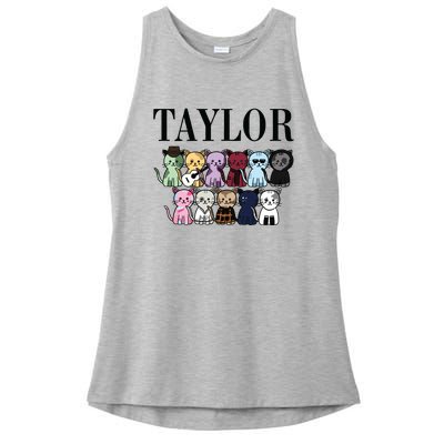 Birthday Taylor Cat Lover Ladies PosiCharge Tri-Blend Wicking Tank