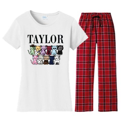 Birthday Taylor Cat Lover Women's Flannel Pajama Set