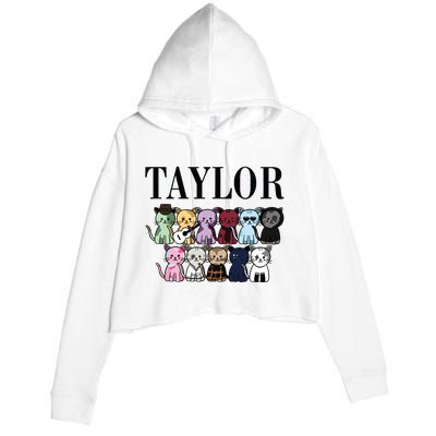 Birthday Taylor Cat Lover Crop Fleece Hoodie