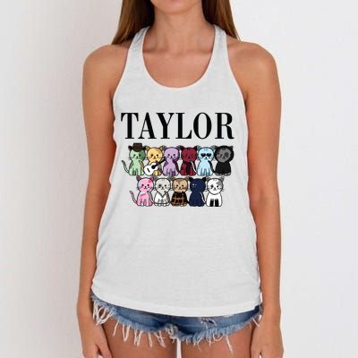 Birthday Taylor Cat Lover Women's Knotted Racerback Tank