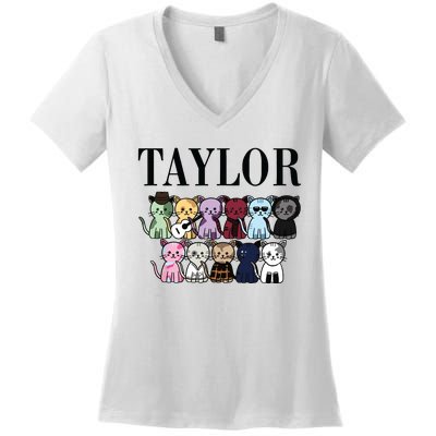 Birthday Taylor Cat Lover Women's V-Neck T-Shirt