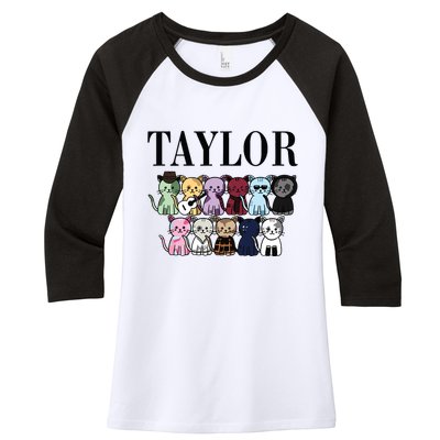 Birthday Taylor Cat Lover Women's Tri-Blend 3/4-Sleeve Raglan Shirt