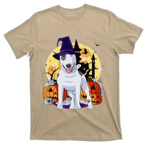 Bull Terrier Cute Halloween Witch Pumpkin T-Shirt