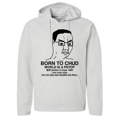 Born To Chud World Is A Psyop Seethe & Cope 1989 Performance Fleece Hoodie