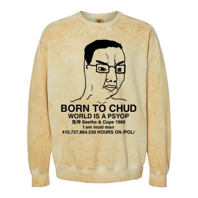 Born To Chud World Is A Psyop Seethe & Cope 1989 Colorblast Crewneck Sweatshirt