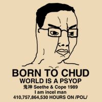 Born To Chud World Is A Psyop Seethe & Cope 1989 Drawstring Bag