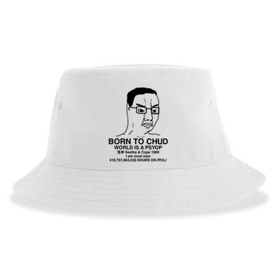 Born To Chud World Is A Psyop Seethe & Cope 1989 Sustainable Bucket Hat