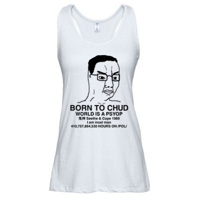 Born To Chud World Is A Psyop Seethe & Cope 1989 Ladies Essential Flowy Tank