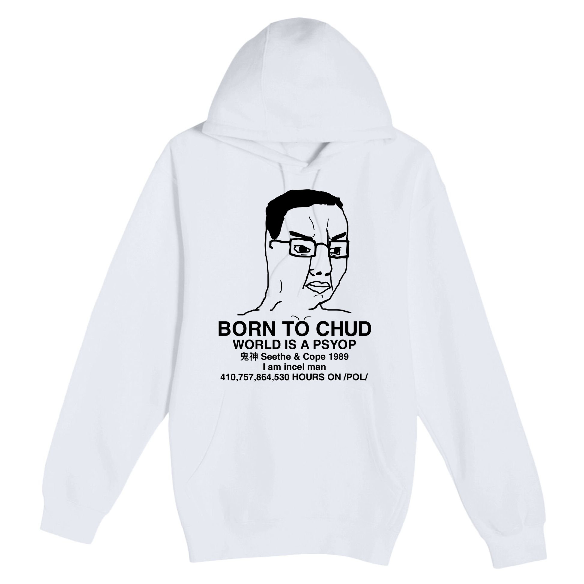 Born To Chud World Is A Psyop Seethe & Cope 1989 Premium Pullover Hoodie