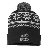 Better Together Cute Matching Couples Outfits USA-Made Snowflake Beanie