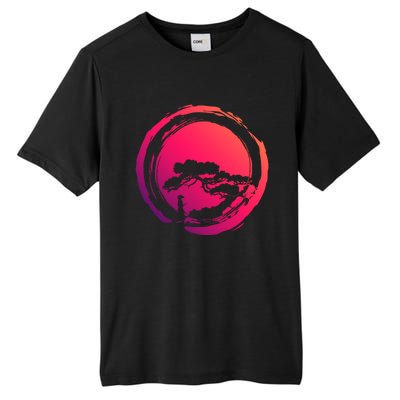 Bonsai Tree Circle Japanese Art Meditation Samurai Buddhist Gift Tall Fusion ChromaSoft Performance T-Shirt