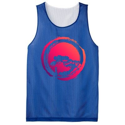 Bonsai Tree Circle Japanese Art Meditation Samurai Buddhist Gift Mesh Reversible Basketball Jersey Tank