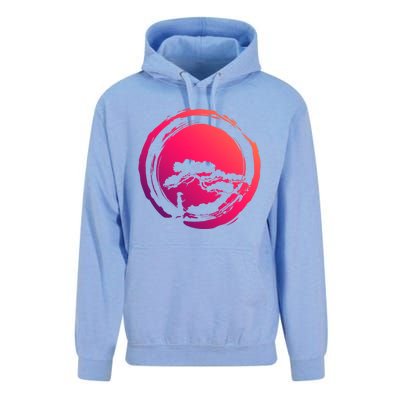 Bonsai Tree Circle Japanese Art Meditation Samurai Buddhist Gift Unisex Surf Hoodie