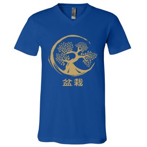 Bonsai Tree Circle Japanese Art Meditation Yoga Buddhist Gift V-Neck T-Shirt