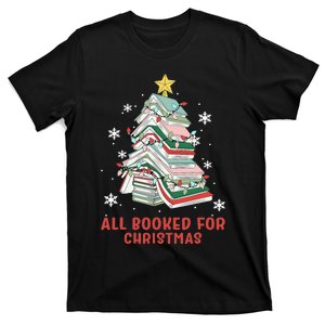 Book Tree Christmas Reading All Booked For Christmas  T-Shirt