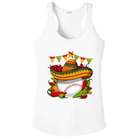 Baseball Team Cinco De Mayo Tacos And Baseball Ladies PosiCharge Competitor Racerback Tank