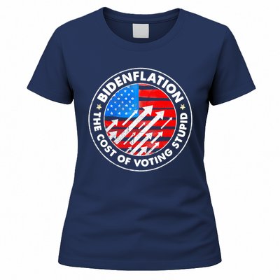 Bidenflation The Cost Of Voting Stupid Joe Biden Inflation Women's T-Shirt