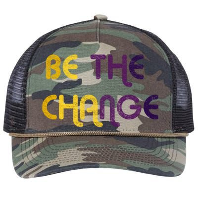 Be The Change Motivational Gift Retro Rope Trucker Hat Cap