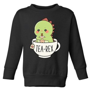 Boba Tearex Cute Trex Dinosaur Lover Kawaii Funny Dino Pun Toddler Sweatshirt