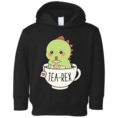 Boba Tearex Cute Trex Dinosaur Lover Kawaii Funny Dino Pun Toddler Hoodie