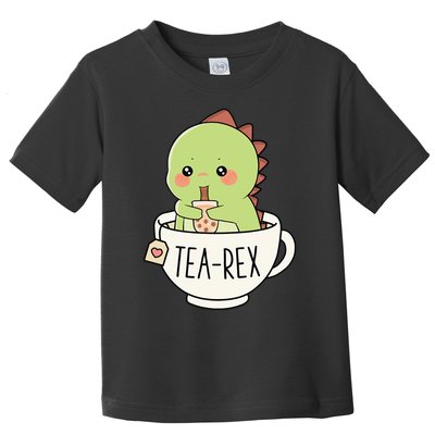 Boba Tearex Cute Trex Dinosaur Lover Kawaii Funny Dino Pun Toddler T-Shirt