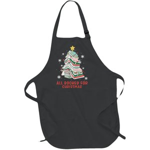 Book Tree Christmas Reading All Booked For Christmas  Full-Length Apron With Pockets