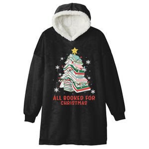 Book Tree Christmas Reading All Booked For Christmas  Hooded Wearable Blanket