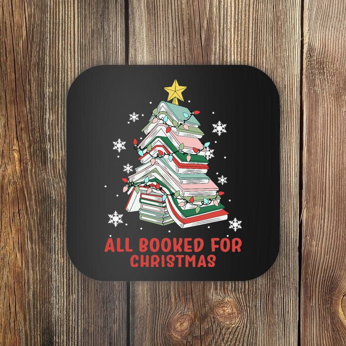 Book Tree Christmas Reading All Booked For Christmas  Coaster