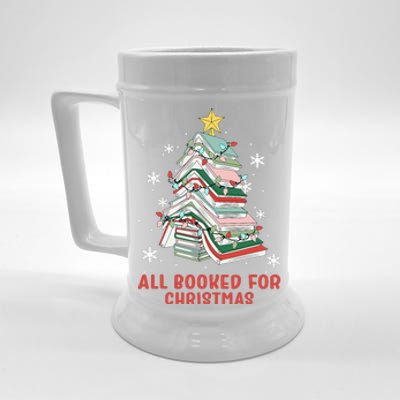 Book Tree Christmas Reading All Booked For Christmas  Beer Stein