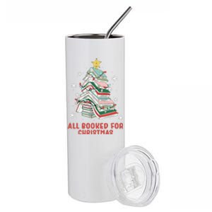 Book Tree Christmas Reading All Booked For Christmas  Stainless Steel Tumbler