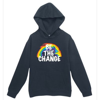 Be The Change Positive Thinking Motivational Quote Gift Urban Pullover Hoodie