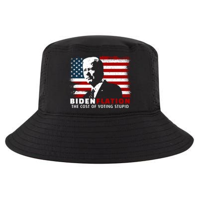 BidenFlation The Cost Of Voting Stupid Biden Flation Cool Comfort Performance Bucket Hat