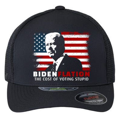 BidenFlation The Cost Of Voting Stupid Biden Flation Flexfit Unipanel Trucker Cap