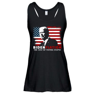 BidenFlation The Cost Of Voting Stupid Biden Flation Ladies Essential Flowy Tank