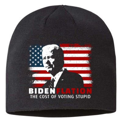 BidenFlation The Cost Of Voting Stupid Biden Flation Sustainable Beanie