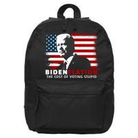 BidenFlation The Cost Of Voting Stupid Biden Flation 16 in Basic Backpack
