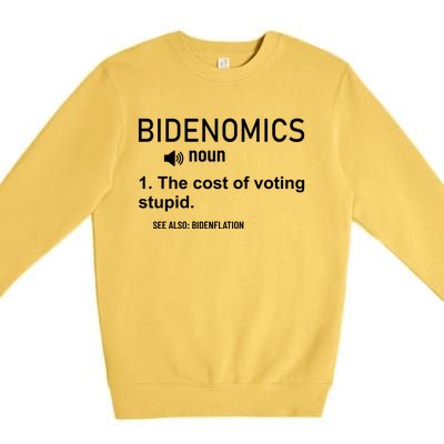 Bidenomics The Cost Of Voting Stupid Premium Crewneck Sweatshirt