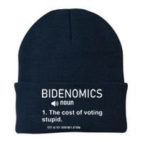 Bidenomics The Cost Of Voting Stupid Knit Cap Winter Beanie