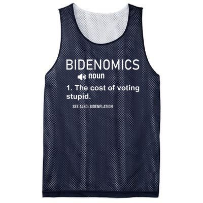 Bidenomics The Cost Of Voting Stupid Mesh Reversible Basketball Jersey Tank