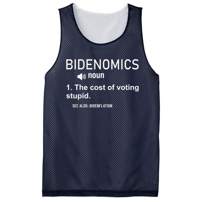 Bidenomics The Cost Of Voting Stupid Mesh Reversible Basketball Jersey Tank