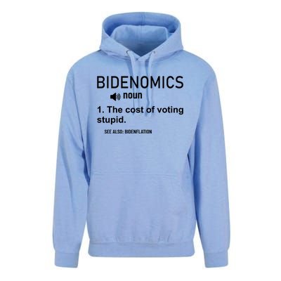 Bidenomics The Cost Of Voting Stupid Unisex Surf Hoodie